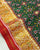 Traditional Navratna Design Red and green Single Ikat Rajkot Patola Saree