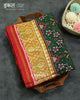 Traditional Navratna Design Red and green Single Ikat Rajkot Patola Saree