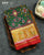 Traditional Navratna Design Red and green Single Ikat Rajkot Patola Saree