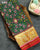 Traditional Navratna Design Red and green Single Ikat Rajkot Patola Saree