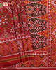 Traditional Navratna Bhat Red Semi Double Ikat Rajkot Patola Saree
