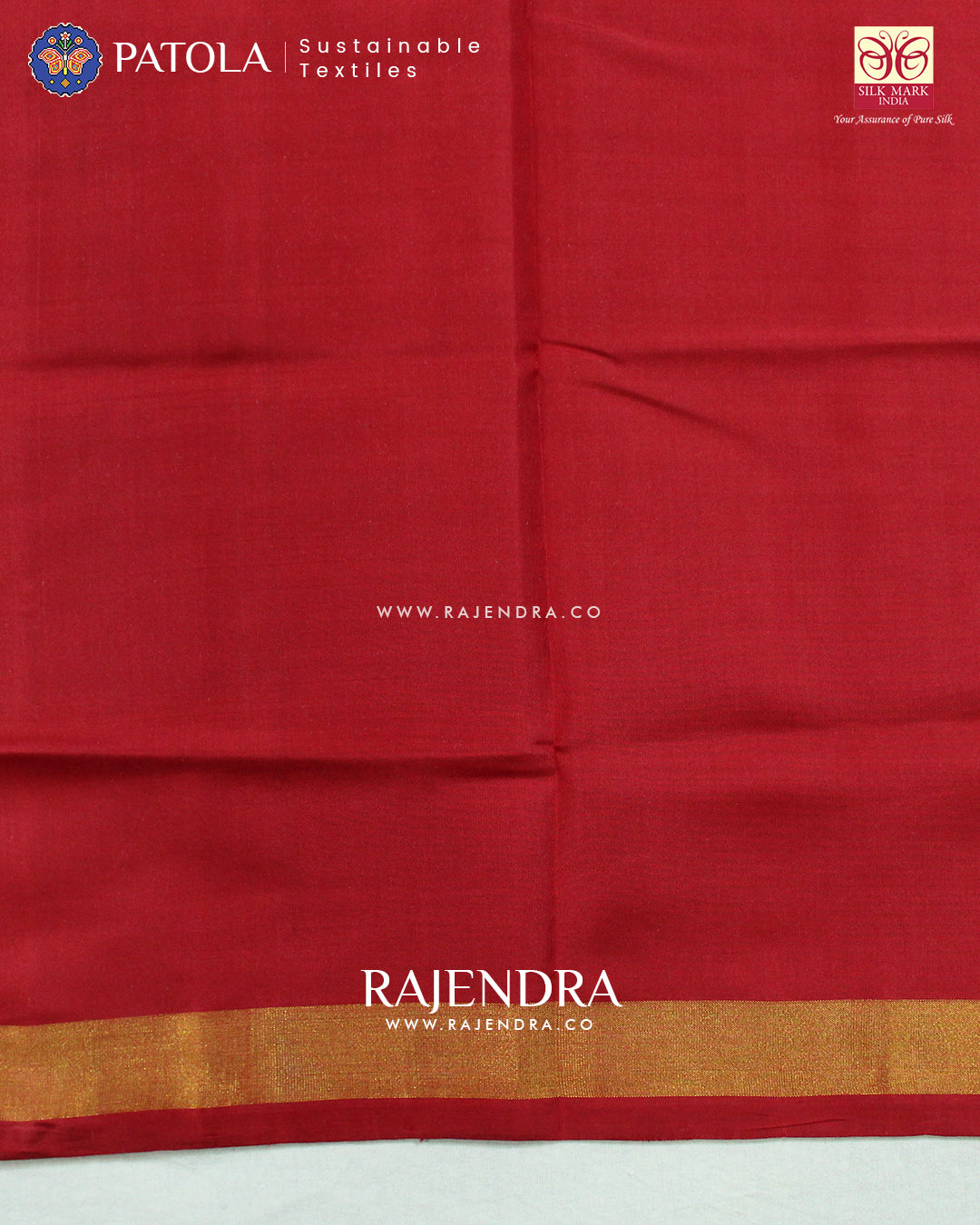Traditional Navranta Design Red Single Ikat Rajkot Patola Saree