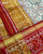 Traditional Navratna Design Red and White Single Ikat Rajkot Patola Saree