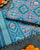 Traditional Panchanda Bhat Rama Blue Single Ikat Rajkot Patola Dupatta