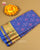 Traditional Panchanda Bhat Blue Single Ikkat Rajkot Patola Saree
