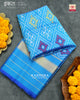 Traditional Panchanda Design Blue Single Ikat Rajkot Patola Dupatta