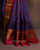 Traditional Panchanda Bhat Pink Blue Single Ikat Rajkot Patola Saree