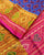 Traditional Panchanda Bhat Pink Blue Single Ikat Rajkot Patola Saree