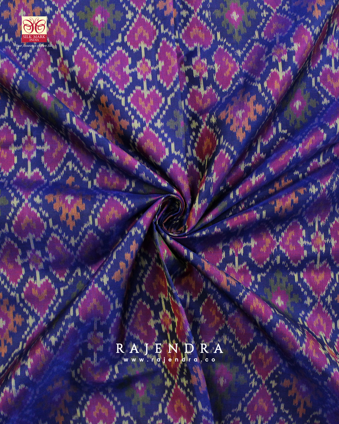 Traditional Panchanda Bhat Purple Single Ikkat Rajkot Patola Saree
