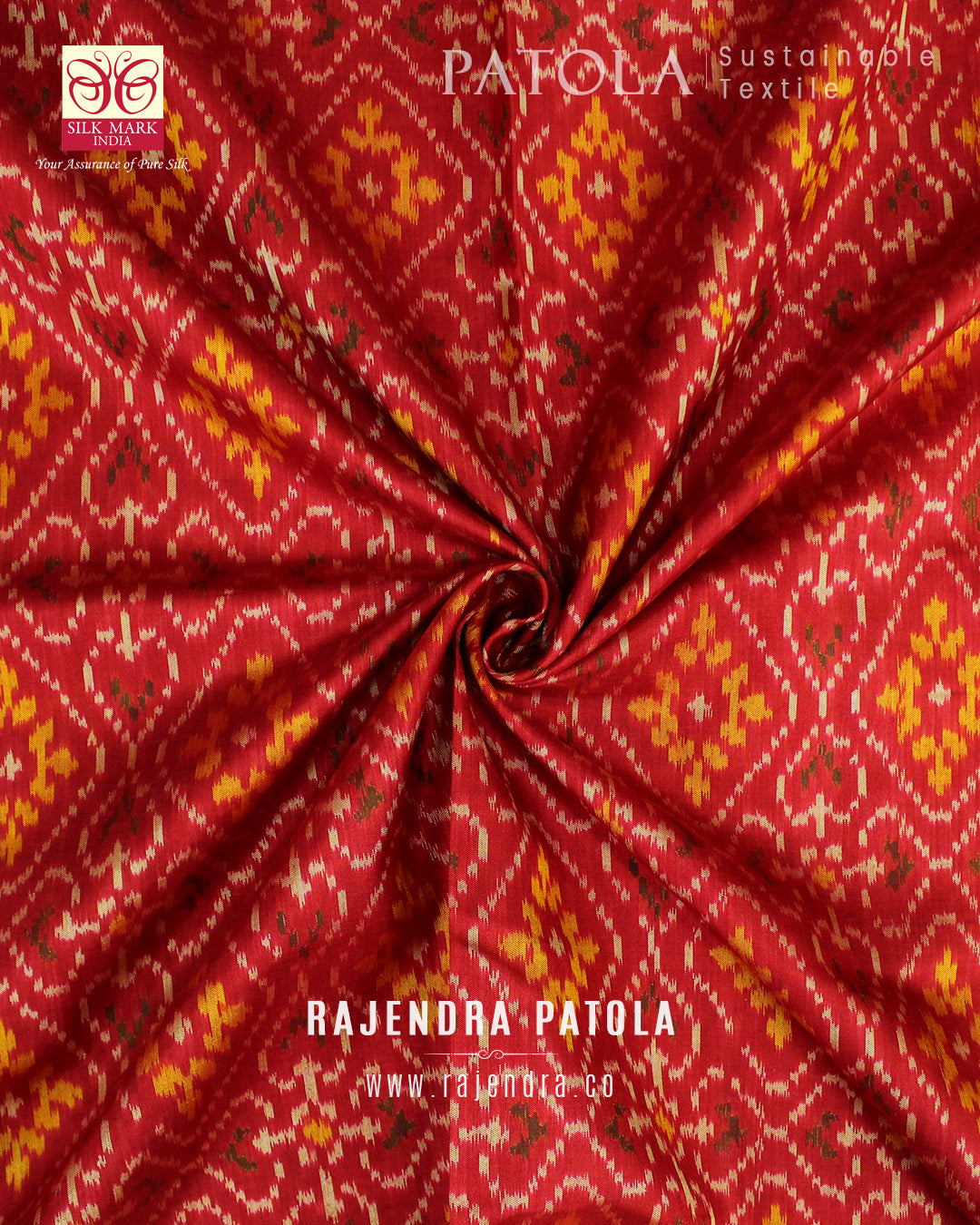 Traditional Panchanda Bhat Single Ikat Rajkot Patola Saree