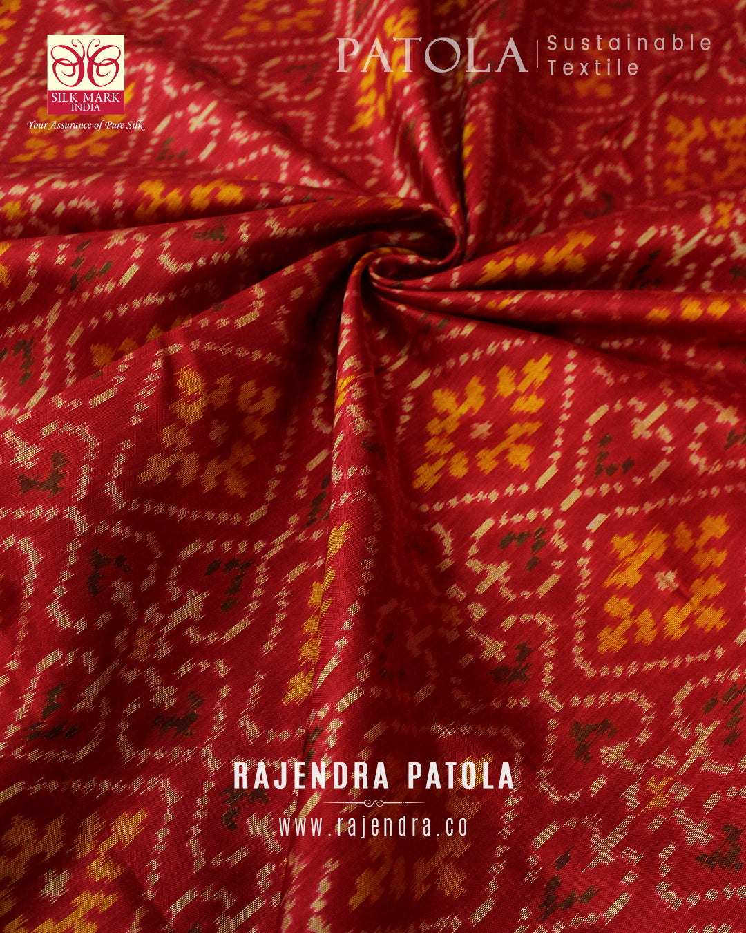 Traditional Panchanda Bhat Single Ikat Rajkot Patola Saree