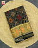 Traditional Panchanda Bhat Black Single Ikat Rajkot Patola Saree