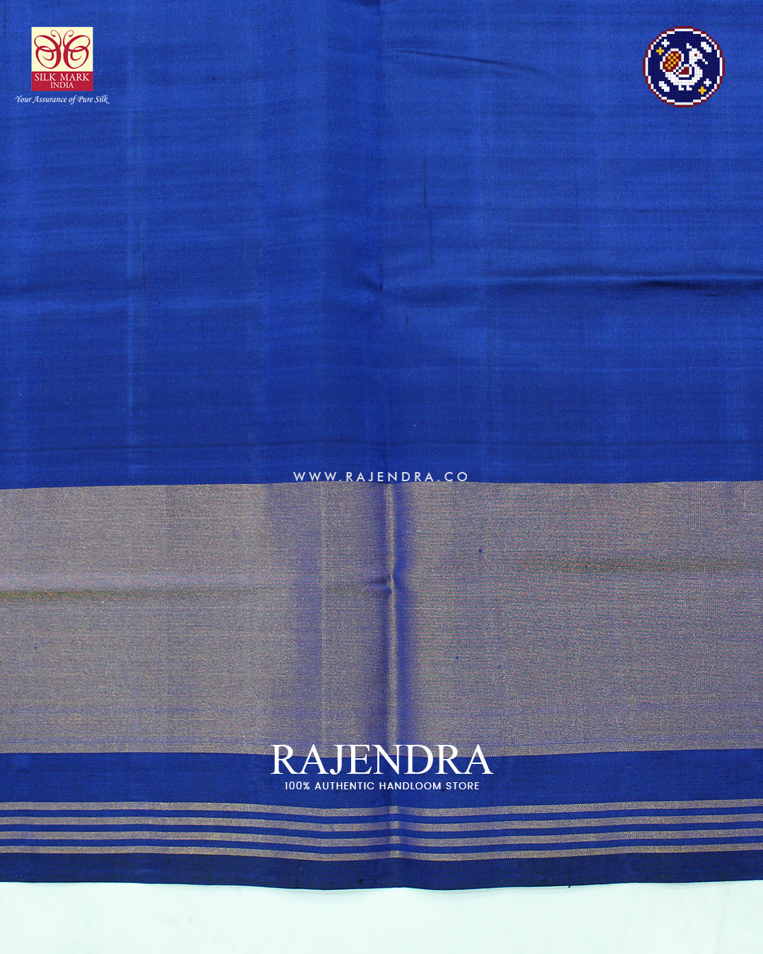 Traditional Panchanda Design Light Blue and Blue Rajkot Patola Saree