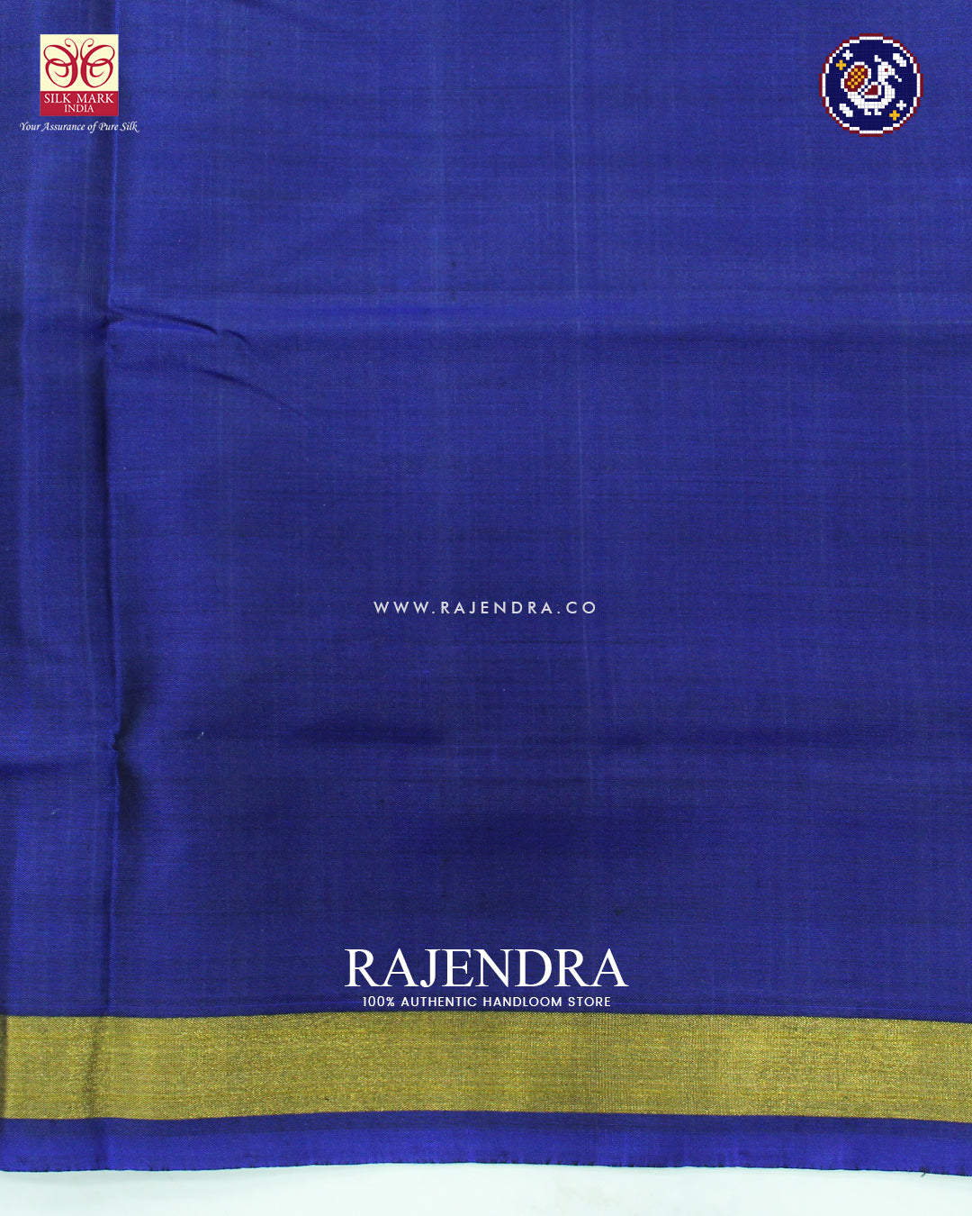 Traditional Panchanda Design Blue Rajkot Patola Saree