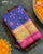 Traditional Panchanda Design Pink and Blue Single Ikat Rajkot Patola Saree