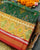 Traditional Panchanda Design Red Green Single Ikat Rajkot Patola Saree