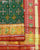 Traditional Panchanda Design Red Green Single Ikat Rajkot Patola Saree