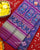 Exclusive Panchanda Design Purple and Blue Semi Double Ikat Rajkot Patola Saree