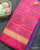 Traditional Panchanda Bhat Pink Blue Single Ikat Rajkot Patola Saree