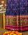 Traditional Panchanda Bhat Pink and Blue Single Ikkat Rajkot Patola Saree