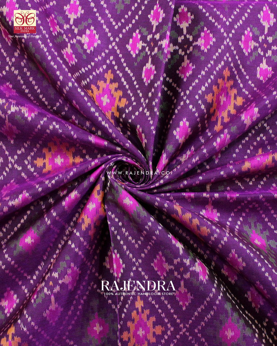 Traditional Panchanda Pink and Magenta Single Ikat Rajkot Patola Saree