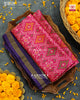 Traditional Panchanda Bhat Pink and Purple Single Ikat Rajkot Patola Saree