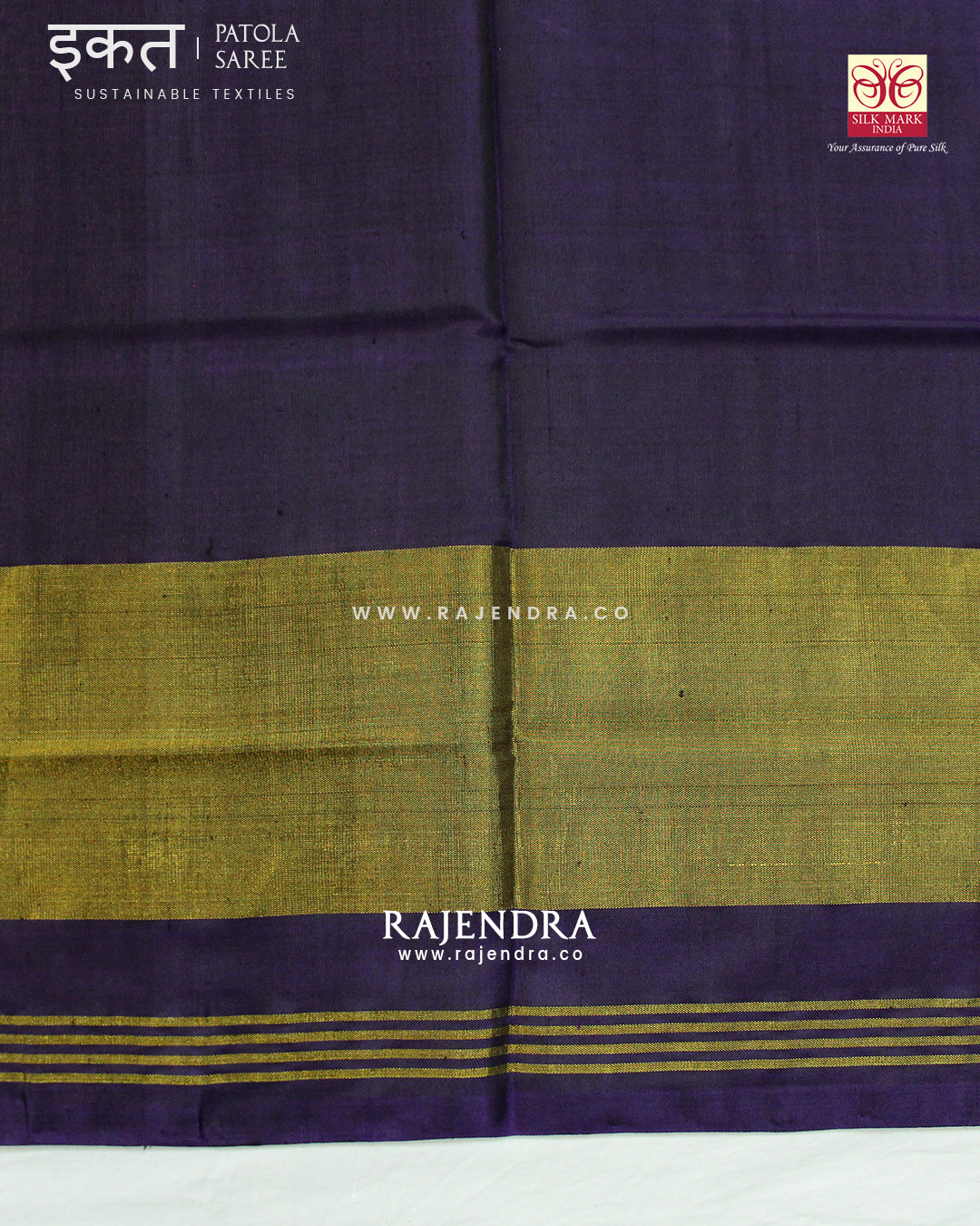 Traditional Panchanda Bhat Pink and Purple Single Ikat Rajkot Patola Saree