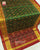 Traditional Panchanda Bhat Red and Green Single Ikkat Rajkot Patola Saree