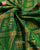 Traditional Panchanda Bhat Red and Green Single Ikkat Rajkot Patola Saree