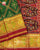 Traditional Panchanda Bhat Red and Green Single Ikkat Rajkot Patola Saree