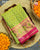 Traditional Sakali Design Parrot Green and Pink Single Ikat Rajkot Patola Saree