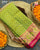 Traditional Sakali Design Parrot Green and Pink Single Ikat Rajkot Patola Saree