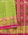 Traditional Sakali Design Parrot Green and Pink Single Ikat Rajkot Patola Saree