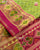 Traditional Sakali Design Parrot Green and Pink Single Ikat Rajkot Patola Saree