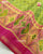 Traditional Sakali Design Parrot Green and Pink Single Ikat Rajkot Patola Saree