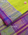 Exclusive Gala Border Purple and Parrot Green Single Ikat Rajkot Patola Saree