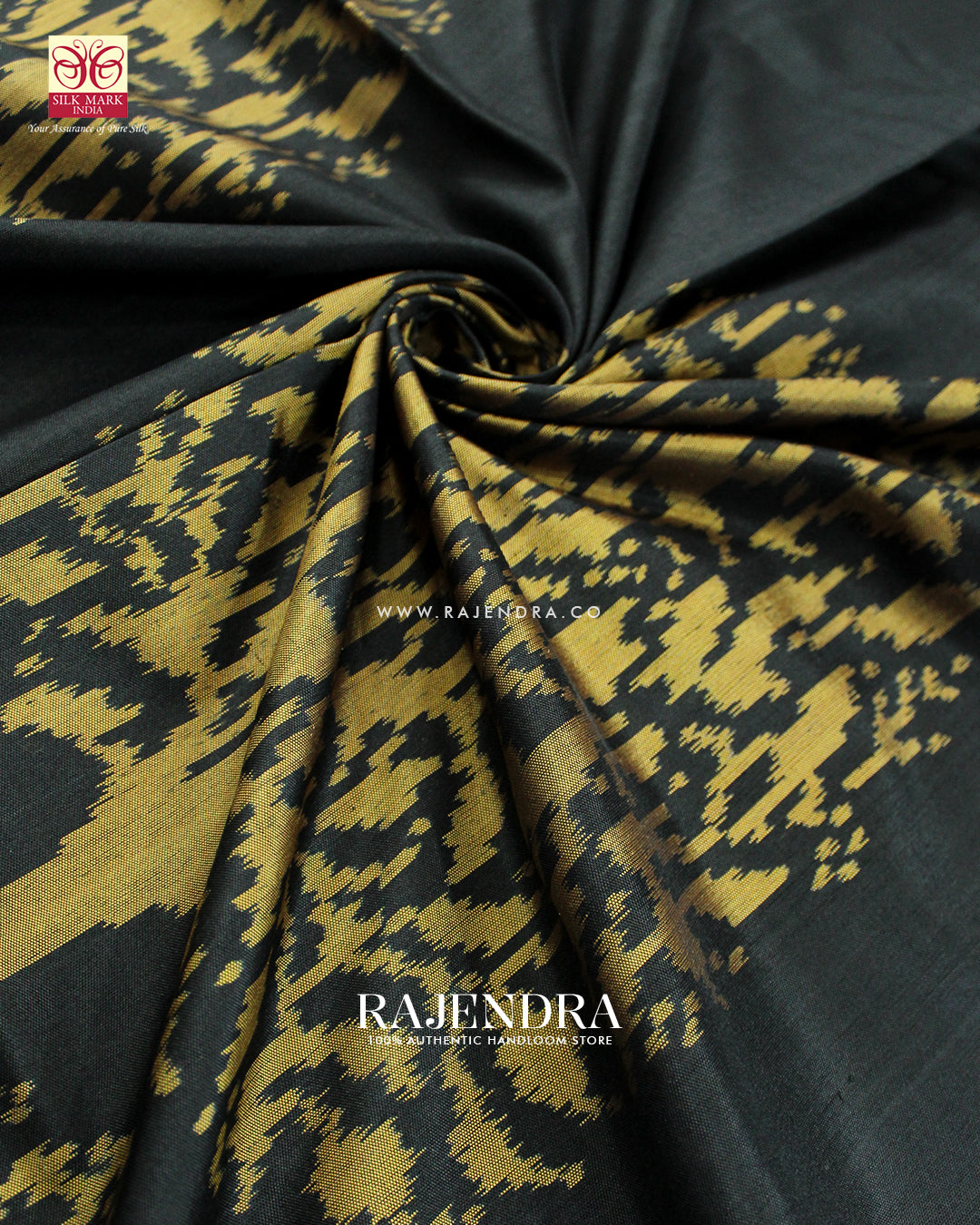 Exclusive Parrot Motif Black Single Ikat Rajkot Patola Saree