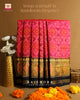 Traditional Panchanda Bhat Peach and Black Single Ikat Rajkot Patola Saree