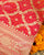 Traditional Khadi Georgette Peach Pink Banarasi Bandhani Saree