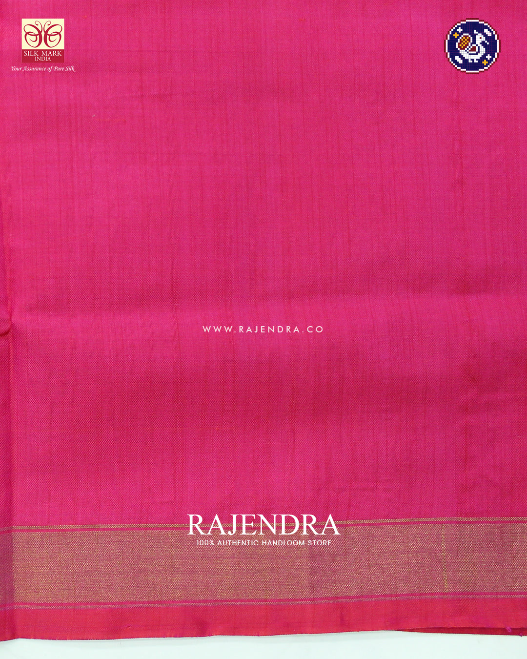 Traditional Gala Border Peach and White Rajkot Patola Saree