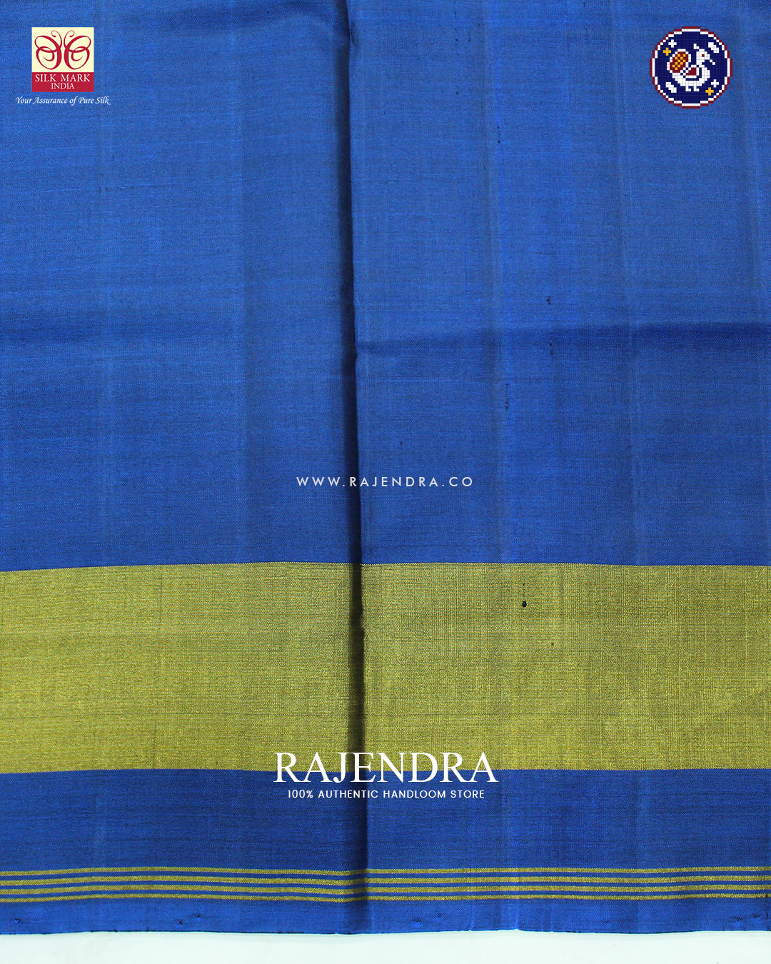 Exclusive Peacock Motif Blue Skirt Border Rajkot Patola Saree