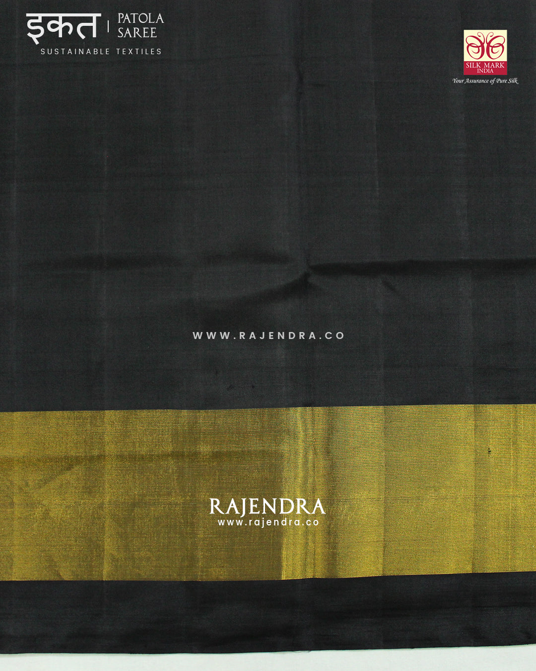 Exclusive Sakali Design Pink and Black Zari Border Rajkot Patola Saree