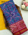 Traditional Manekchowk Design Pink and Blue Semi Double Ikat Rajkot Patola Saree