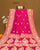 Traditional Pure Georgette Pink Border Palav Banarasi Bandhani Saree