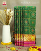 Traditional Zari Checks Pink and Green Single Ikat Rajkot Patola Saree