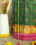 Traditional Zari Checks Pink and Green Single Ikat Rajkot Patola Saree