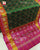 Traditional Zari Checks Pink and Green Single Ikat Rajkot Patola Saree