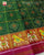 Traditional Zari Checks Pink and Green Single Ikat Rajkot Patola Saree