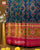 Traditional Manekchowk Bhat Pink and Blue Single Ikkat Rajkot Patola Saree