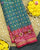 Traditional Buttonful Design Pink and Light Blue Single Ikat Rajkot Patola Saree